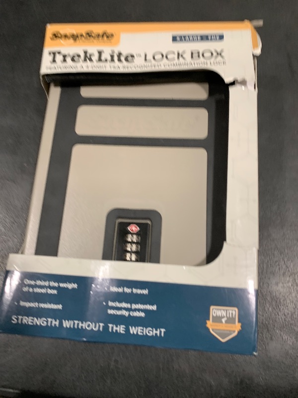 Photo 1 of SnapSafe Treklite Combination Lock Box - Polycarbonate Portable and Lightweight Gun Lock Box - With Keyed Lock and Foam Lining - Ideal for Travel, TSA Approved - XL, 10 x 7 x 2 Inches