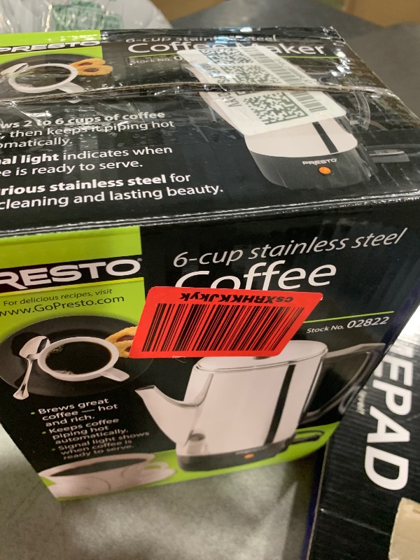 Photo 1 of Presto 02822 6-Cup Stainless-Steel Coffee Percolator