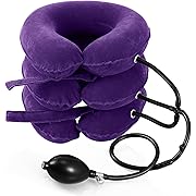 Photo 1 of Neck Stretcher, Neck Traction Device, Neck Pain Relief, Adjustable Inflatable Neck Brace & Neck Stretcher, Neck Decompression Home Use (Purple)
