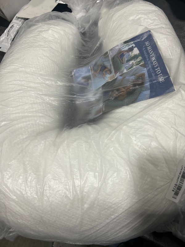 Photo 1 of Pharmedoc Crescent Pregnancy Pillows - Body Pillow for Adults - Side Sleeper – Maternity and Nursing Pillow Breast Feeding - Pregnancy Must Haves - Air White