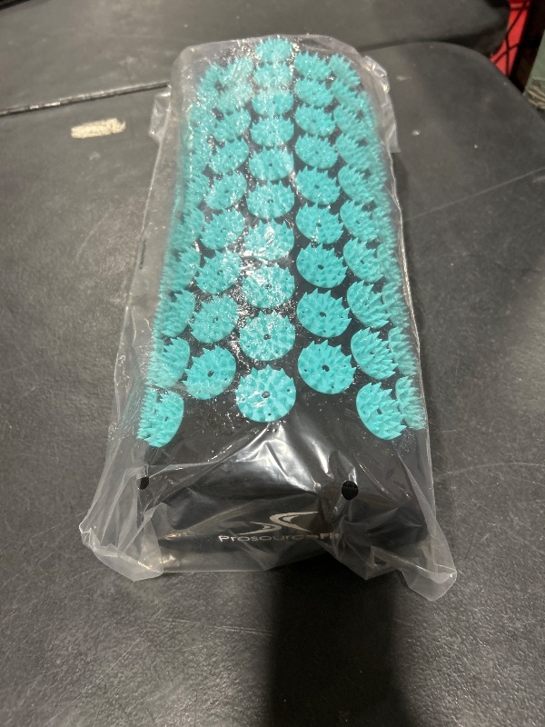 Photo 1 of ProsourceFit Acupressure Mat and Pillow Set for Back/Neck Pain Relief and Muscle Relaxation, Large - Black/Aqua