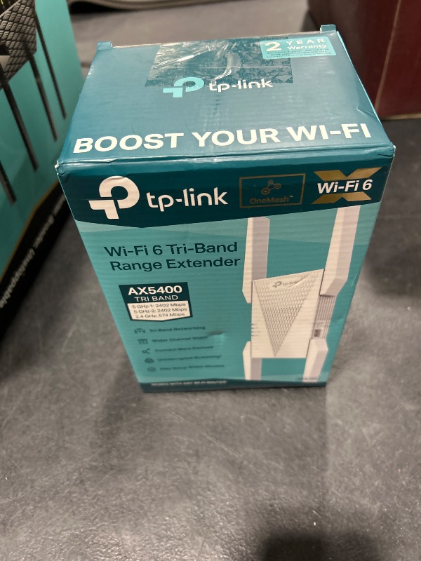 Photo 1 of TP-Link AX5400 WiFi 6 Range Extender with Ethernet Port | Internet Signal Booster for Home | Tri-Band Wireless Repeater Amplifier | Built In Access Point Mode | APP Setup | OneMesh Compatible (RE815X)