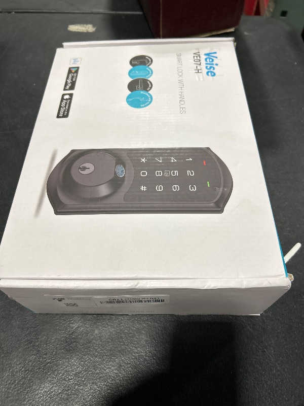 Photo 1 of Veise Fingerprint Smart Locks for Front Door with Handle Set, App Control, Keyless Entry Keypad Deadbolt, Digital Electronic Touchscreen, Easy Install, Auto Lock, Satin Nickel