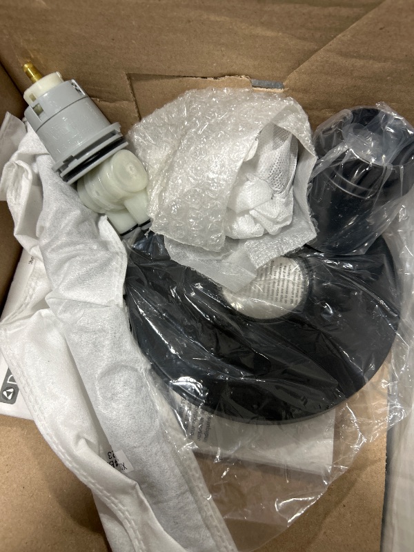 Photo 1 of Delta Faucet Modern Raincan Round Single-Function Shower Valve Trim Kit Black, Shower Faucet Set, Rainfall Shower Head Black, Delta Shower Trim Kit, Matte Black T14269-BL-PP (Valve Not Included)