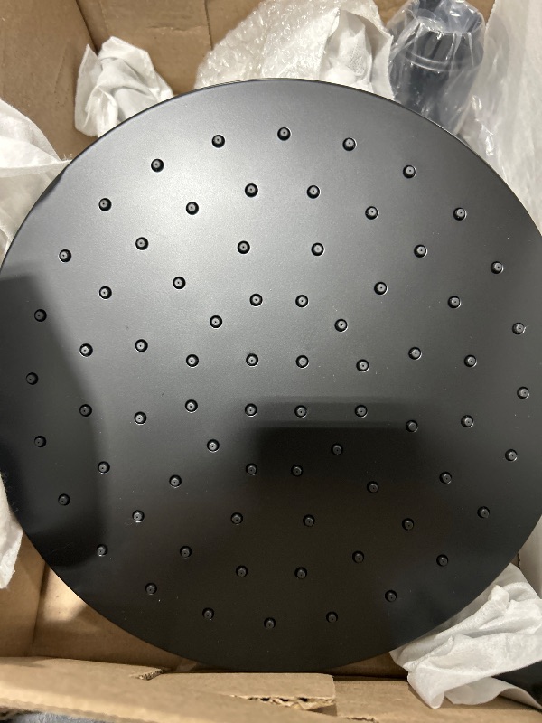 Photo 1 of Delta Faucet Modern Raincan Round Single-Function Shower Valve Trim Kit Black, Shower Faucet Set, Rainfall Shower Head Black, Delta Shower Trim Kit, Matte Black T14269-BL-PP (Valve Not Included)