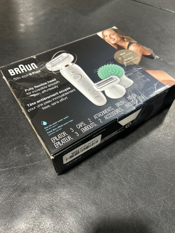Photo 1 of Braun Epilator Silk-épil 9 9-020 with Flexible Head, Facial Hair Removal for Women, Hair Removal Device, Shaver & Trimmer, Cordless, Rechargeable, Wet & Dry, Beauty Kit with Body Massage Pad