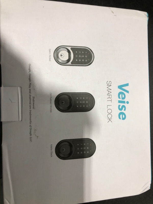 Photo 1 of Veise Smart Lock, Fingerprint Door Lock, 7-in-1 Keyless Entry Door Lock with App Control, Electronic Touchscreen Keypad, Smart Deadbolt, Biometric Smart Locks for Front Door, Matte Black