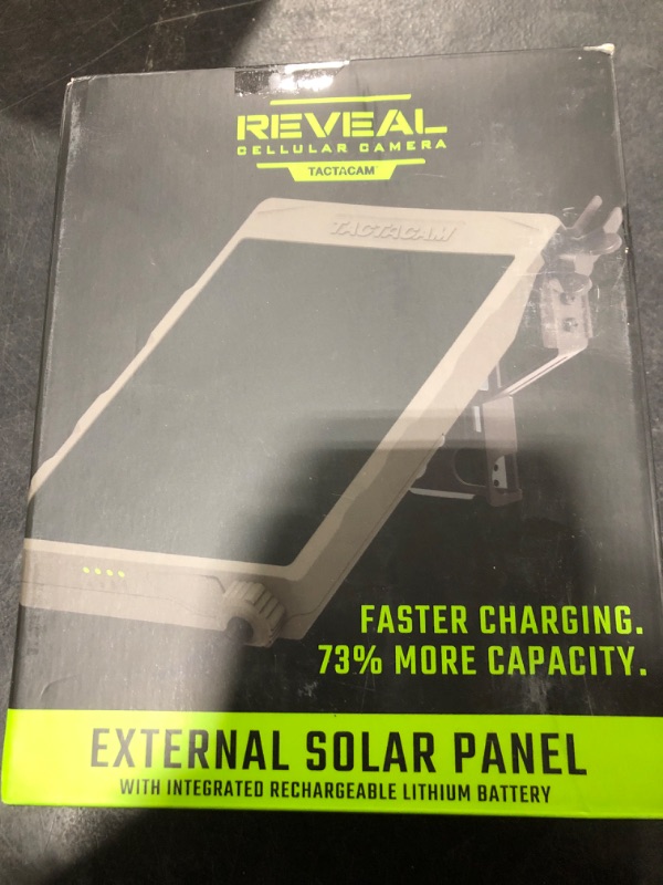 Photo 1 of New TACTACAM Reveal Solar Panel for Reveal Cellular Trail Cameras X 2.0, X 3.0, X Pro 3.0 X, Gen 1, SK, XB (Solar Panel)