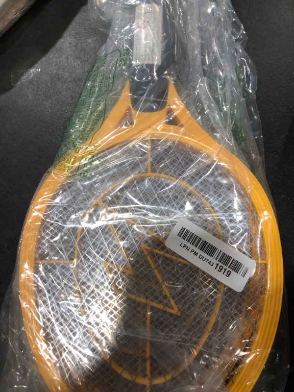 Photo 1 of ZAP IT Bug Zapper Electric Fly Swatter Racket - High Power 4000 Volt Indoor Mosquito Zapper - USB Rechargeable Bat for Indoor and Outdoor - Portable Mini Electric Bat for Flies - Medium 2 Pack, Orange