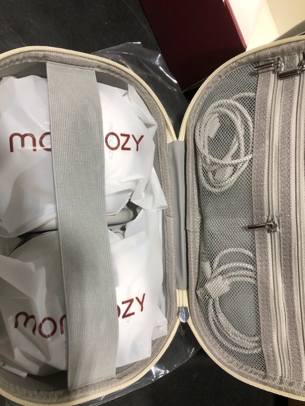 Photo 1 of Momcozy Breast Pump Hands Free M5, Wearable Breast Pump of Baby Mouth Double-Sealed Flange with 3 Modes & 9 Levels, Electric Breast Pump Portable - 24mm, 2 Pack Cozy Red