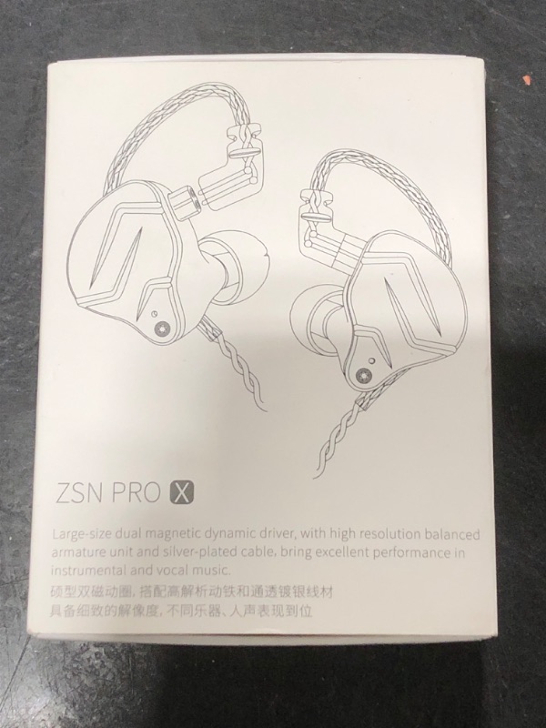 Photo 1 of KZ ZSN Pro X in Ear Monitor Dual Driver IEM Earphone 1BA 1DD Wired Earphone HiFi Sport Gaming Earbuds Headphones Compatibility for Phone Computer Tablet