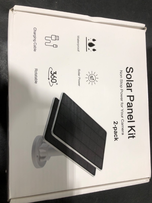 Photo 1 of Solar Panel Charger for Arlo Essential 2K Outdoor(2nd Gen)/Essential XL Camera(2nd Gen)/Essential Spotlight Camera, USB C and Micro USB Plug, 9.8ft Cable, Weatherproof (2Pack)