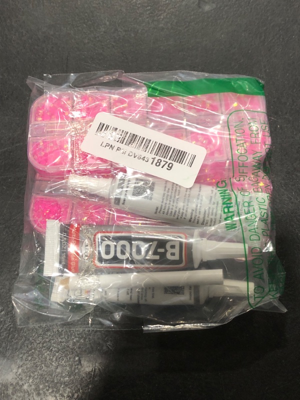 Photo 1 of 11000Pcs Jelly Hot Pink AB Rhinestones with b7000 Glue for Crafts Clothing Clothes Fabric Tumblers, Bright Pink Gems Resin Flatback Rhinestones for Shoes Nails, Flat Back Bedazzler Kit ss 6-ss 20