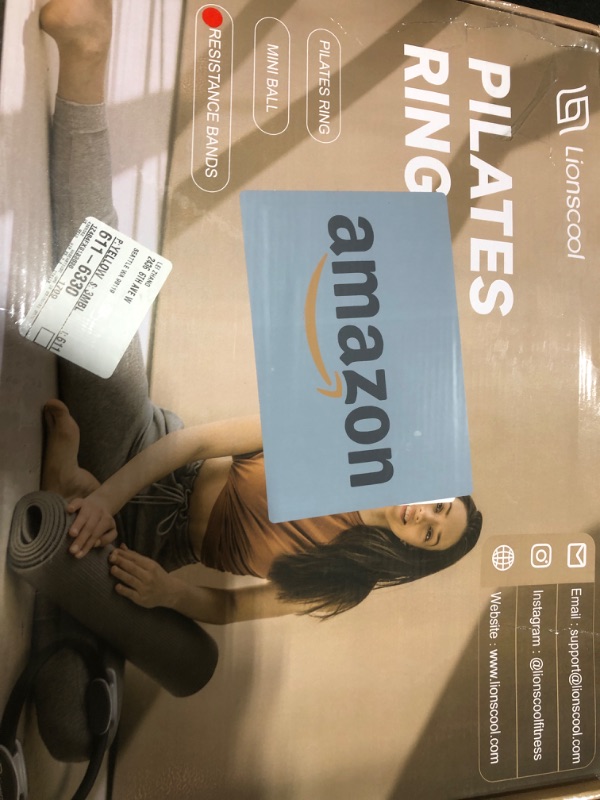 Photo 1 of LIONSCOOL Pilates Ring Set (Purple) - 14" Pilates Ring, 9" Pilates Mini Ball and Three Fabric Resistance Bands Included