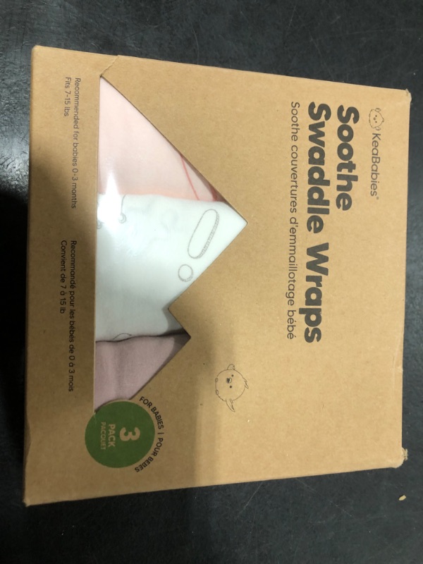 Photo 1 of 3-Pack Organic Baby Swaddle Sleep Sacks - Swaddles for Newborns, Infant 0-3 Months, Baby Girls, Boys, Soft & Snug Newborn Sleep Sack, Nursery Swaddling Blankets (ABC Land Rose)