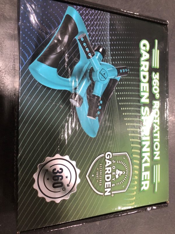 Photo 1 of Joeys Sprinkler for Yard, Rotating Garden Sprinkler for Large Area Coverage, Lawn and Yard Sprinklers (Green)