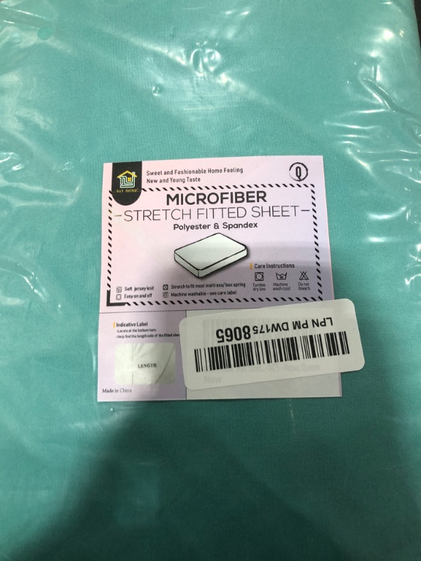 Photo 1 of Stretch Queen Fitted Sheet Only - Jersey Knit & Soft Cozy T-Shirt Like, 4-Way Stretchy Snug Fit & No More Slipping Mattress Sheets - Turquoise, Queen