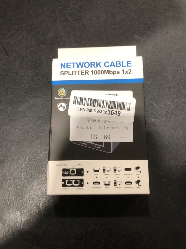 Photo 1 of ARCELI Gigabit Ethernet Splitter 1 to 2 - Network Splitter with USB Power Cable, 1000Mbps High Speed RJ45 Internet Splitt-er Adapter for Cat 5/5e/6/7/8 Cable [2 Devices Networked Simultaneously]