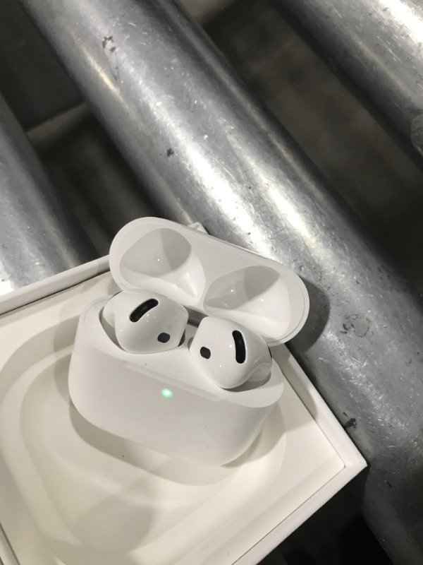 Photo 1 of Apple AirPods 4 Wireless Earbuds, Bluetooth Headphones, with Active Noise Cancellation, Adaptive Audio, Transparency Mode, Personalized Spatial Audio, USB-C Charging Case, Wireless Charging, H2 Chip