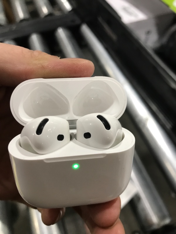 Photo 1 of Apple AirPods 4 Wireless Earbuds, Bluetooth Headphones, with Active Noise Cancellation, Adaptive Audio, Transparency Mode, Personalized Spatial Audio, USB-C Charging Case, Wireless Charging, H2 Chip