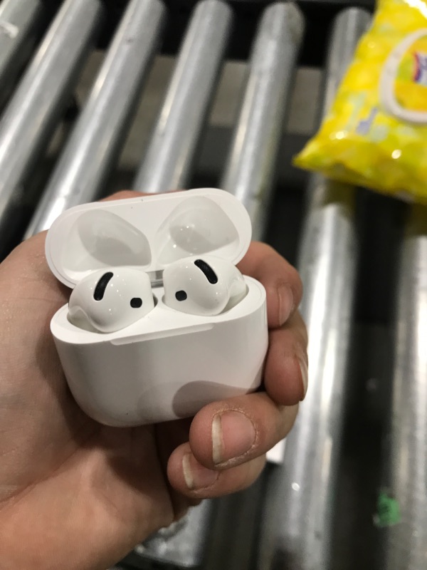 Photo 1 of Apple AirPods 4 Wireless Earbuds, Bluetooth Headphones, with Active Noise Cancellation, Adaptive Audio, Transparency Mode, Personalized Spatial Audio, USB-C Charging Case, Wireless Charging, H2 Chip