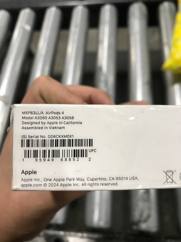 Photo 1 of Apple AirPods 4 Wireless Earbuds, Bluetooth Headphones, Personalized Spatial Audio, Sweat and Water Resistant, USB-C Charging Case, H2 Chip, Up to 30 Hours of Battery Life, Effortless Setup for iPhone
