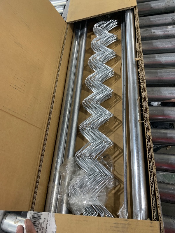 Photo 1 of VEVOR Chain Link Fence Gate, 70 x 72 in, Adjustable Chain Link Fence Panel, Fit 3 ft (W) x 4 ft (H) Garden Fence Gate Opening, Rust-Resistant Galvanized Fencing Gate for Farm Posts Not Included