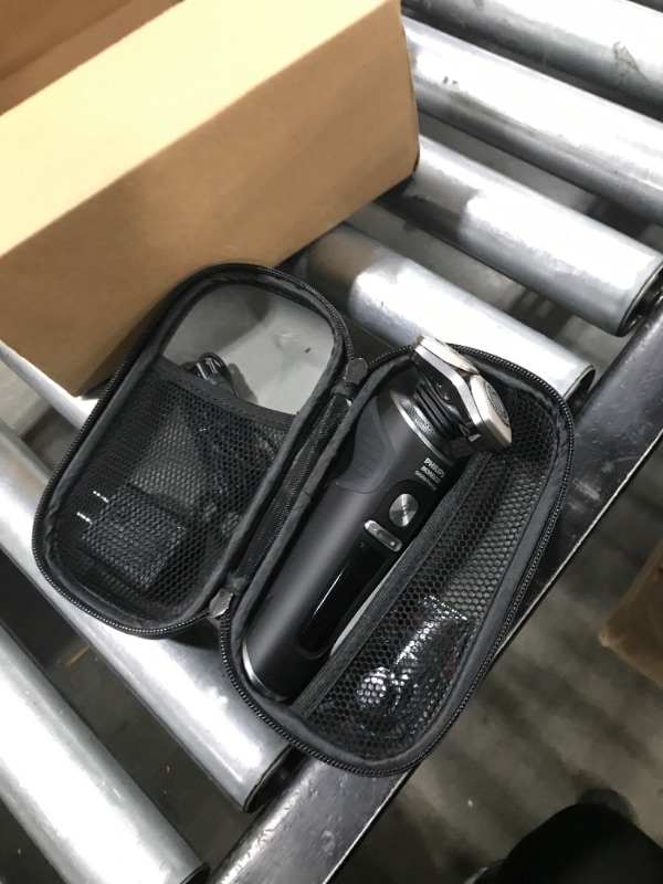 Photo 1 of Philips Norelco Shaver Series 9000 Prestige, Wet and Dry Electric Shaver, Lift & Cut Shaving System, SenseIQ Technology, Precision Trimmer, Cleaning Pod, Premium Pouch, Black Matte, Model SP9840/90