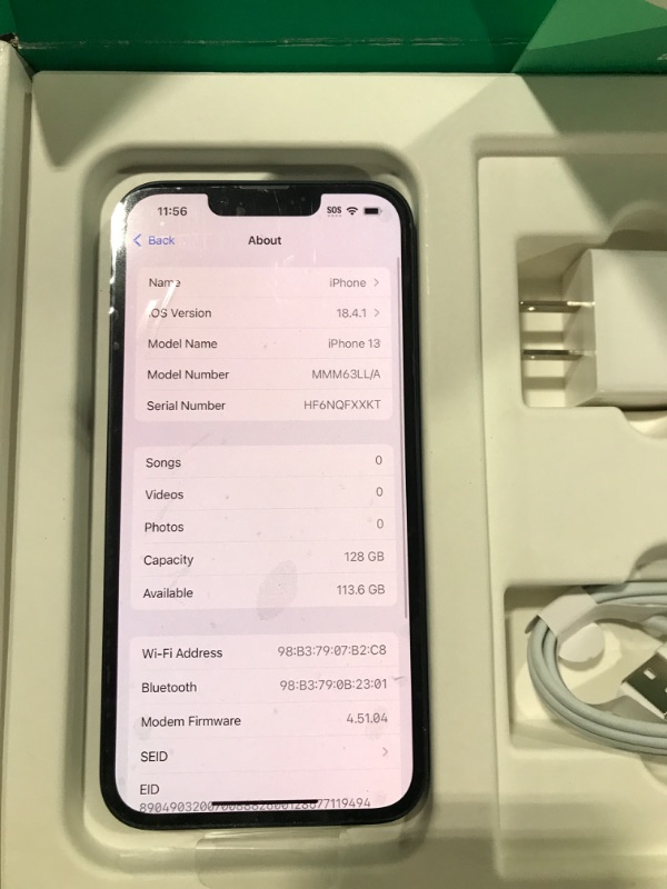 Photo 1 of Apple iPhone 13, 128GB, Midnight - Unlocked (Renewed Premium)