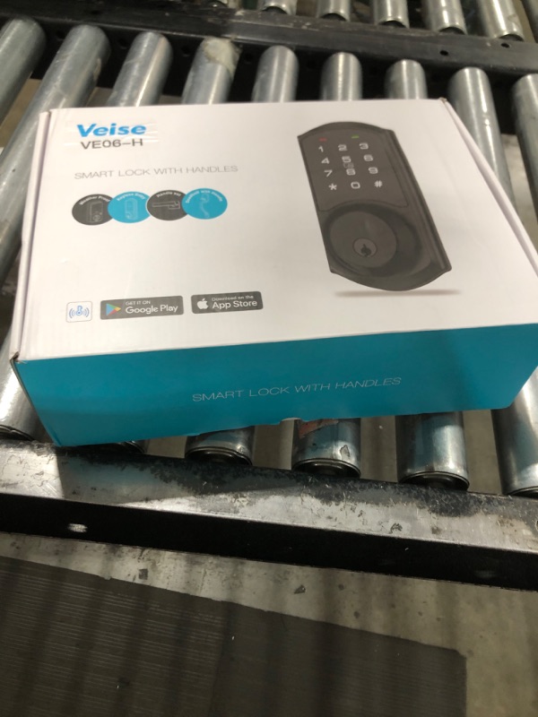 Photo 1 of Veise Smart Front Door Lock Set, App Control, Keyless Entry Deadbolt with Lever Handle, Electronic Digital Touchscreen Keypad, Auto Lock, Easy Install, Satin Nickel