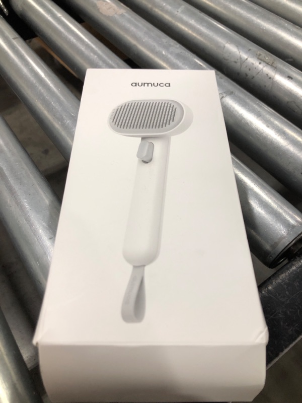 Photo 1 of aumuca Cat Brush for Shedding, Cat Brushes for Indoor Cats, Cat Brush for Long or Short Haired Cats, Cat Hair Brush Cat Grooming Deshedding Brush for Dog Kitten Horse Massage Removes Loose Fur, White