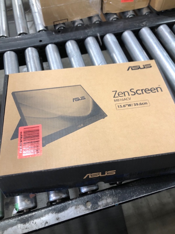 Photo 1 of ASUS ZenScreen 15.6” 1080P Portable Monitor (MB16ACV) - Full HD, IPS, Eye Care, Flicker Free, Blue Light Filter, Kickstand, USB-C Power Delivery, for Laptop, PC, Phone, Console