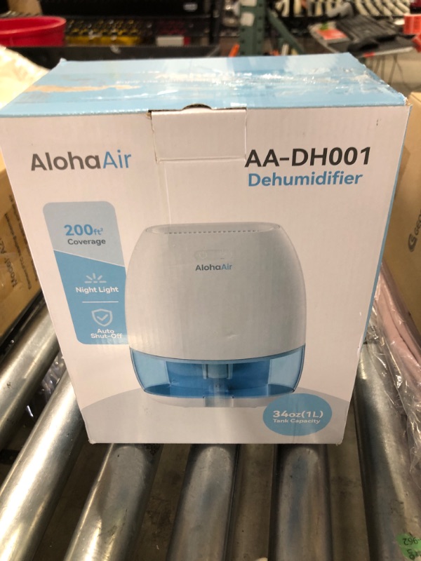 Photo 1 of AlohaAir Dehumidifiers for Home, 34 oz Small Dehumidifier for Room, Quiet Dehumidifiers for Bathroom, Bedroom, RV, Closet with Auto Shut Off, 7 Colors Night Light
