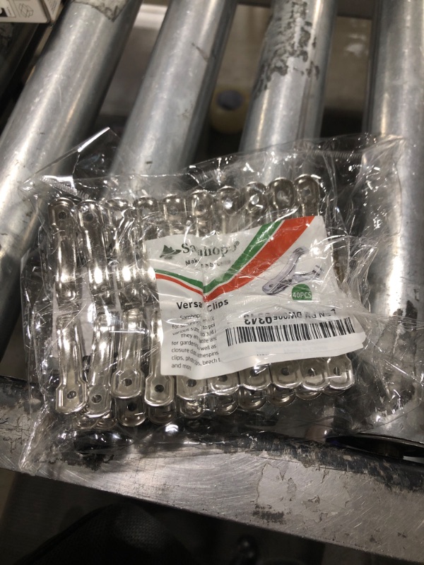 Photo 1 of Samhopo 40 PCS Garden Clips, Greenhouse Clamps Made of Stainless Steel, Greenhouse Clips for Netting, Have a Strong Grip to Hold Down the Shade Cloth or Plant Cover on Garden Hoops