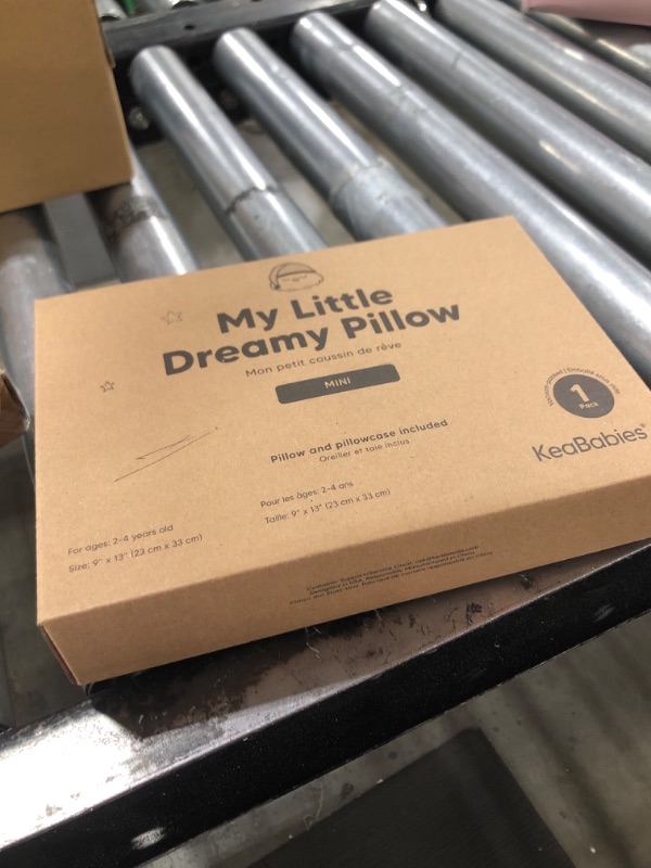 Photo 1 of Mini Toddler Pillow with Pillowcase - 9x13 My Little Dreamy Travel Kids Pillow for Sleeping, Toddler Bed, Small, Tiny, Organic Cotton Pillowcase, Soft & Breathable, Kids 2-4 Years Old (French Gray)
