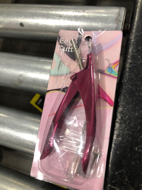 Photo 1 of Violet Red Premium Adjustable Nail Clippers with Magnets Sizers for Acrylic Nails, Stainless Steel Nail Cutter Trimmer for Artificial Fake False Tips Manicure Sharp Blade Clip Tool for Salon Beauty