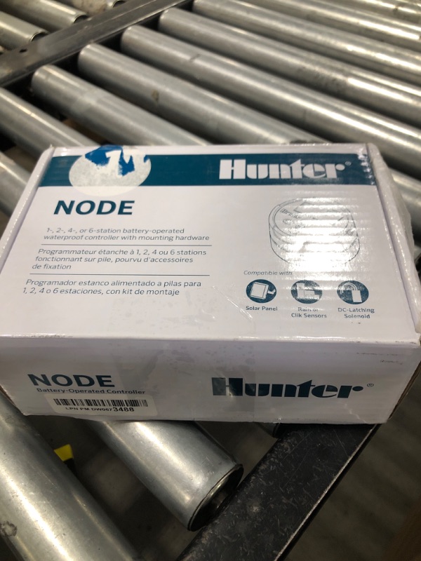 Photo 1 of Hunter Industries Sprinkler NODE100 NODE-100 Battery Controller with Solenoid, Small, Blue