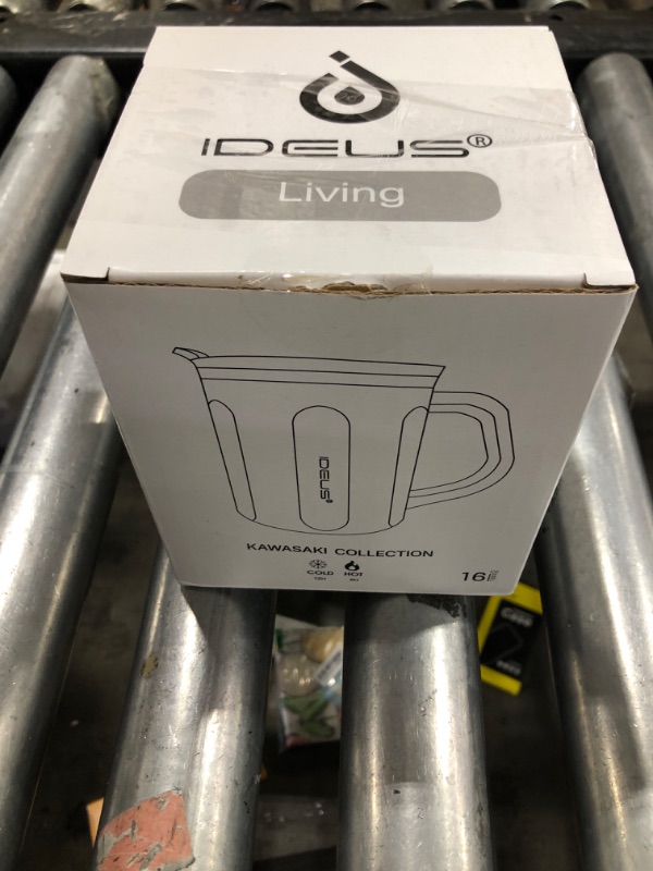 Photo 1 of Ideus 16 oz Coffee Cup, Stainless Steel Coffee Travel Mug, Spill Proof Tea Mug with Handle and Lid, Lightweight and Durable, Great for Office Home and Outdoor Use, Sky Blue