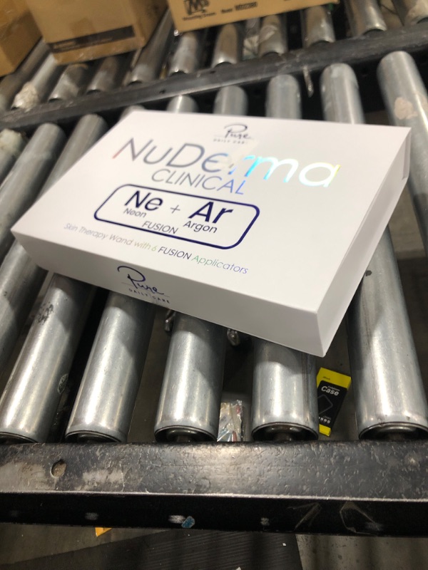 Photo 1 of NuDerma Clinical Skin Therapy Wand - Portable Skin Therapy Machine w 6 Fusion Neon + Argon Wands – Anti Aging - Clarifying - Skin Tightening & Radiance - Wrinkle Reducing