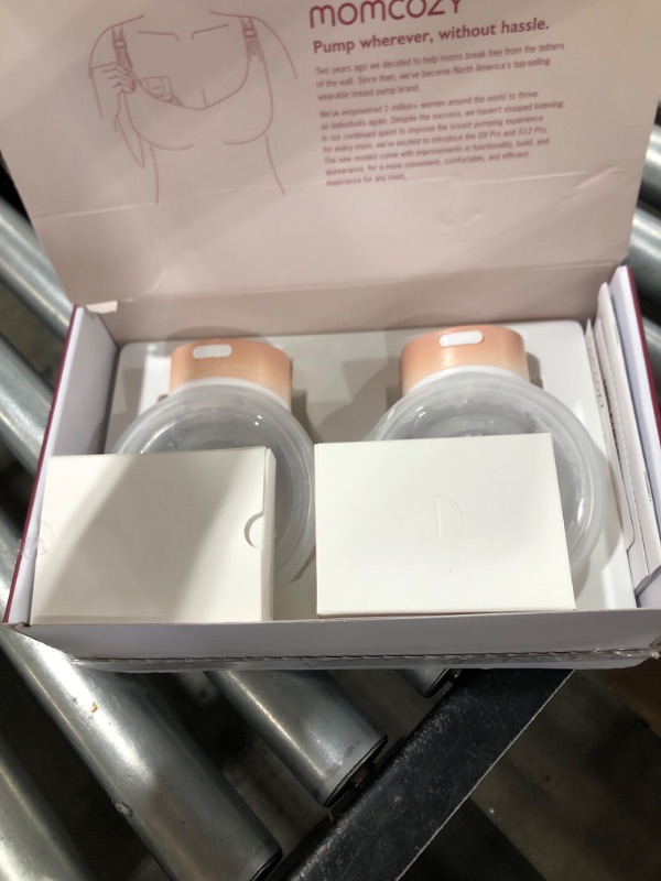 Photo 1 of Momcozy Hands-Free Breast Pump S12 Pro, Wearable & Portable Pump with Soft DoubleFit Flange, 3 Modes | 9 Levels Double Electric Pump, Smart Display, 24mm, 2 Pack, Cozy Pink