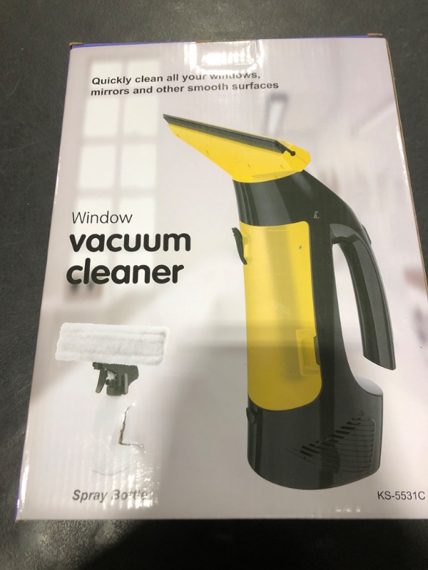 Photo 1 of Window Vacuum Squeegee Cordless, Window Vac with Detachable Water Tank and Strong Suction, Electric Window Cleaning Tool for Shower Wall, Mirror, Glass, Car Windshield, Countertop, Tiles