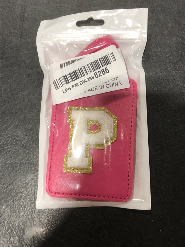 Photo 1 of Initial Letter Luggage Tags for Suitcases, Personalized Letter Luggage Bag Suitcase Identifier Name Tag, Cute PU Leather Travel Luggage Tags, Bag Tags for Luggage Handbags(Rosered-White P)