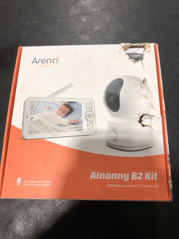 Photo 1 of ARENTI Video Baby Monitor with Camera and Audio, 5-inch Smart Baby Camera Monitor with Free Phone App, 1080P, VOX, PTZ, One-Touch Call, Temp Sensor, Lullaby, Night Vision, Auto Tracking, 2-Way Talk
