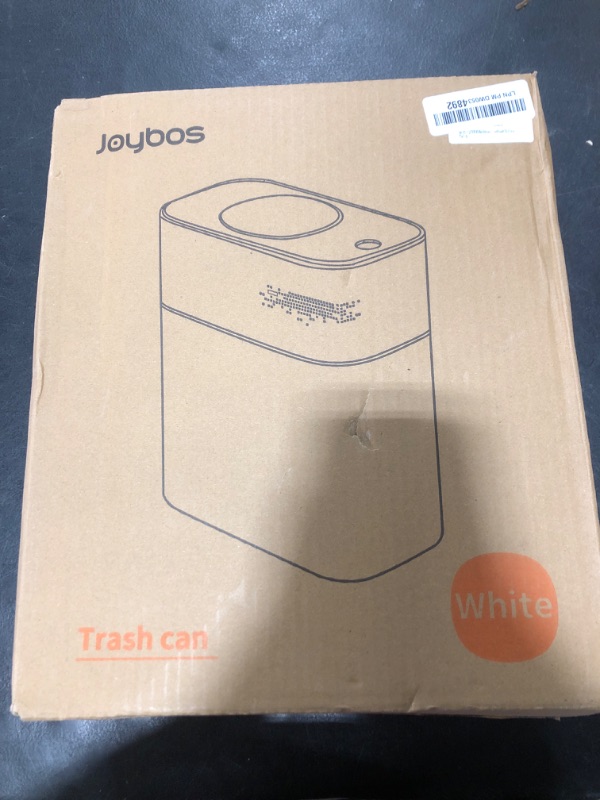 Photo 1 of JOYBOS Bathroom Trash Can with Lid Automatic Garbage Can, 3 Gallon Slim Electric Waterproof Narrow Small Garbage Bin,Plastic Trash Bin, 14 L Motion Sensor Rubbish Can for Bedroom Office Toilet