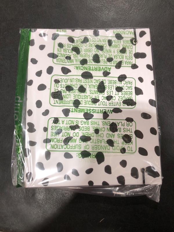 Photo 1 of GABraden Cute Mini 3 Ring Binder for Letter-Size Paper(5.5" x 8.5") 1 Inch Round Rings,Small Binder Organizer for School Supplies and Office Supplies(White Dalmatian Print)