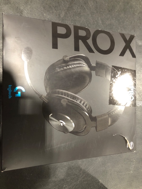 Photo 1 of Logitech G Pro X Wired Gaming Headset: Blue VO!CE Detachable Boom Mic, DTS 7.1, 50 mm Drivers, USB/3.5mm Aux, Spare Memory Foam Ear Pads, USB DAC & Bag Included, for PC, Xbox, PS5, PS4 - Black