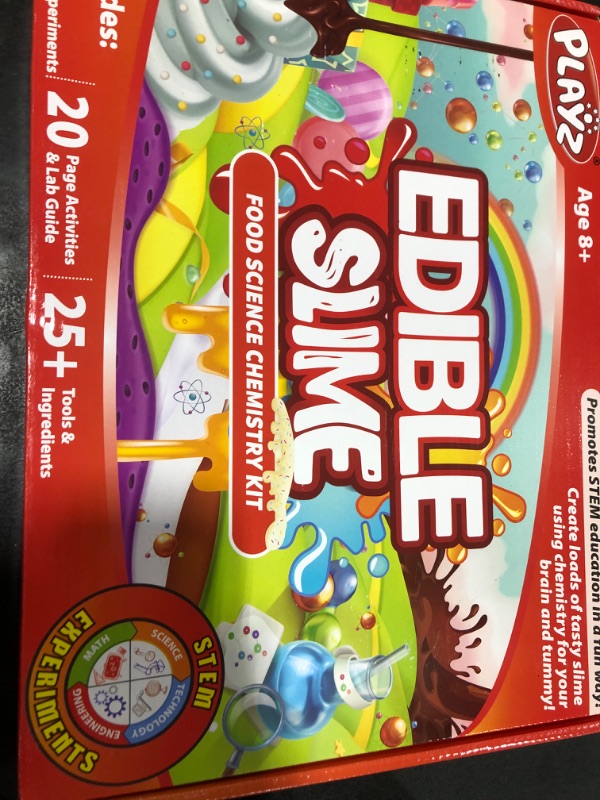 Photo 1 of Playz Edible Slime Candy Making Science Kit for Kids Ages 8-12 Years Old - Food Science Chemistry Kid Science Kit with 25 Experiments to Make Slime Chocolates, Educational Science Kits for Boy & Girls