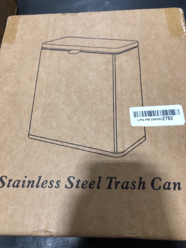 Photo 1 of LINSSEN Stainless Steel Hanging Trash Can with Lid and Inner Bucket, 2 Gallon Kitchen Compost Bin for Counter Top, Under Sink or Wall Mount, Small Garbage Can for Cupboard/Bathroom/Bedroom/RV