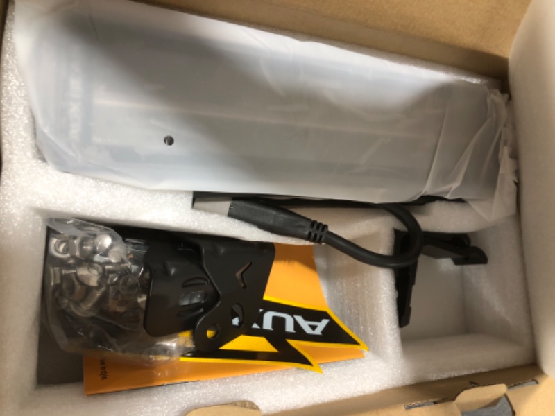 Photo 1 of Auxbeam 12 Inch LED Light Bar, 70W 8160LM Dual Row Anti-Glare Offroad Lights with White&Amber DRL, Auxiliary Flood Diving Combo Beam Work Light with Side&Bottom Bracket for SUV ATV UTV Truck Pickup