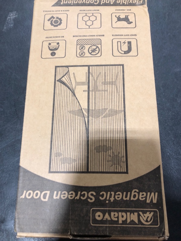 Photo 1 of Magnetic Screen Door?Screen Door Mesh?Keep Bugs Out, Heavy-Duty Mesh Curtain,Pet and Kid Friendly, Works with Front Doors, Sliding Doors?38x82 Inch White